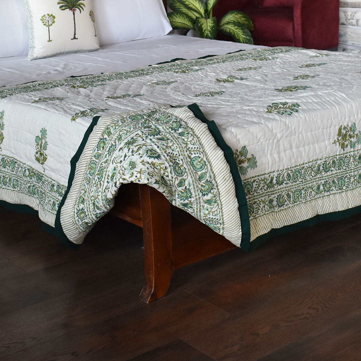 Cotton Quilt Single Size | Hari Bagia Jaal 605170