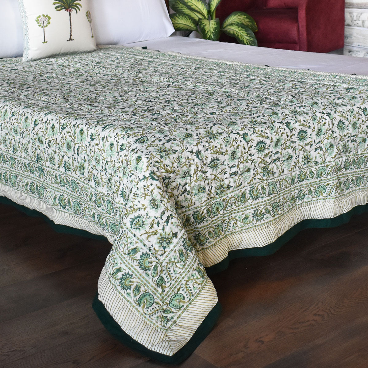 Cotton Quilt Single Size | Hari Bagia Jaal 605170