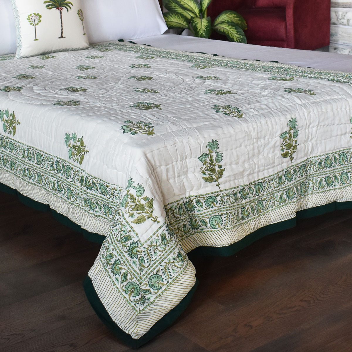 Cotton Quilt Single Size | Hari Bagia Jaal 605170