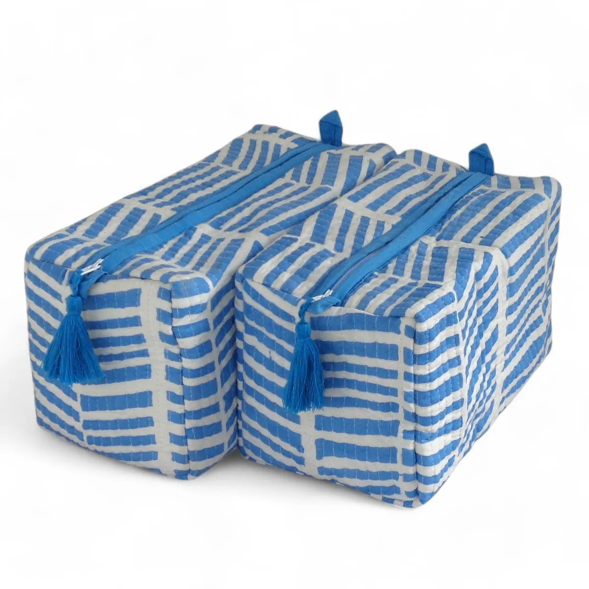 Skincare Travel Case (Set of 2) | Herringbone Palace Blue 206850