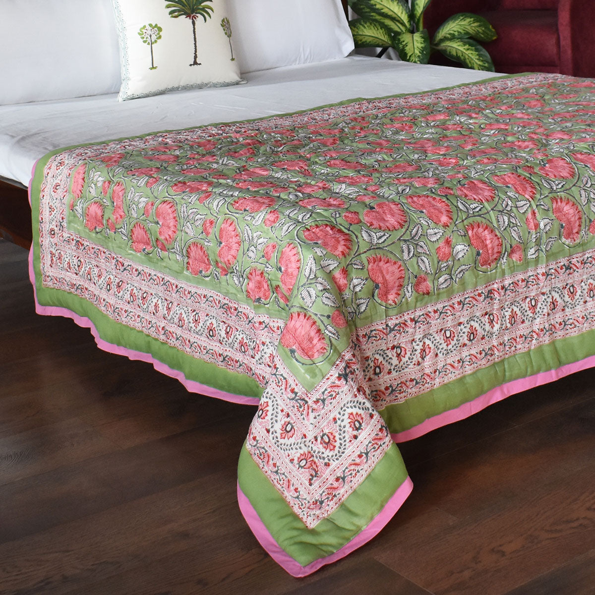 Soft Mulmul Cotton Throw | Kamal Gulabi 101968