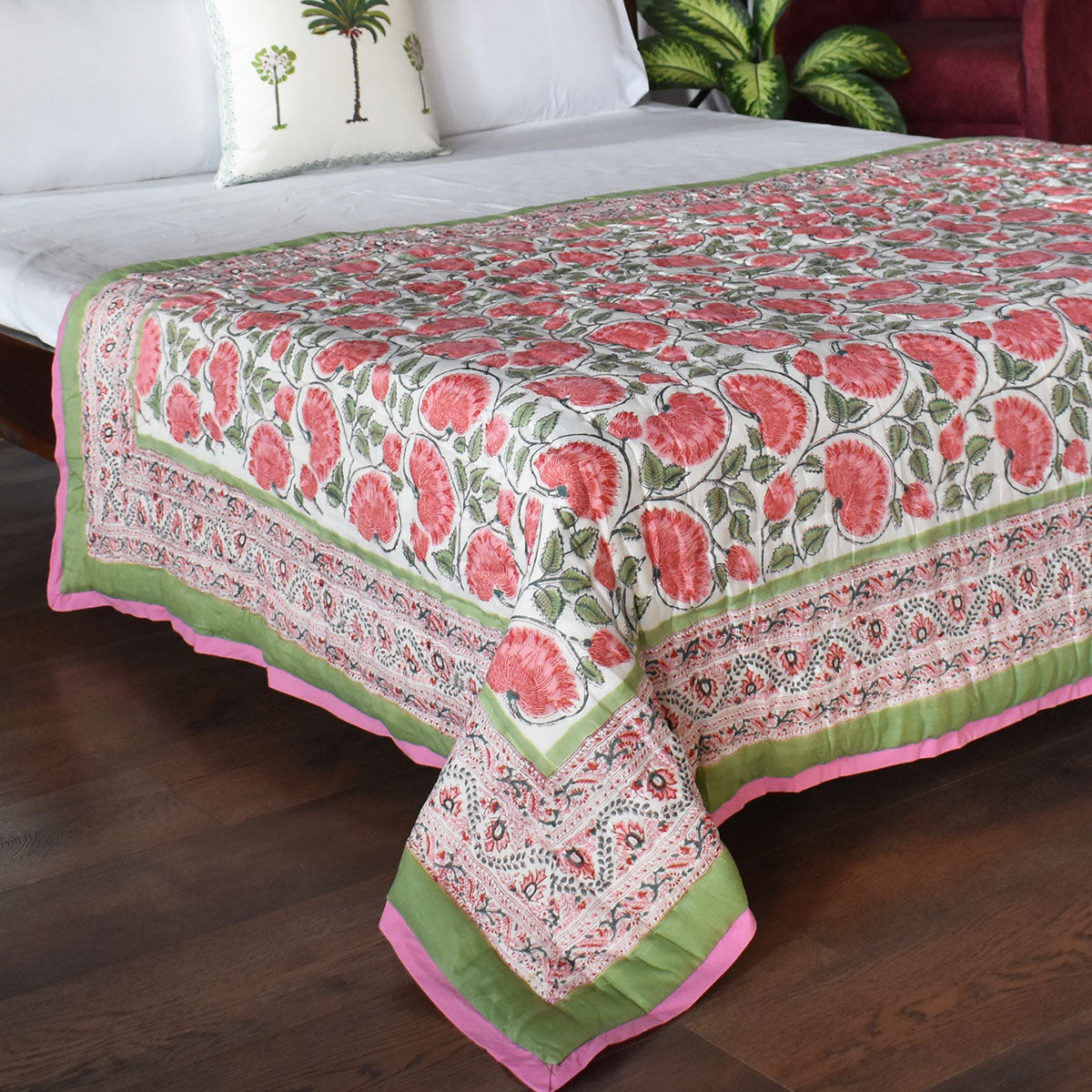 Soft Mulmul Cotton Throw | Kamal Gulabi 101968