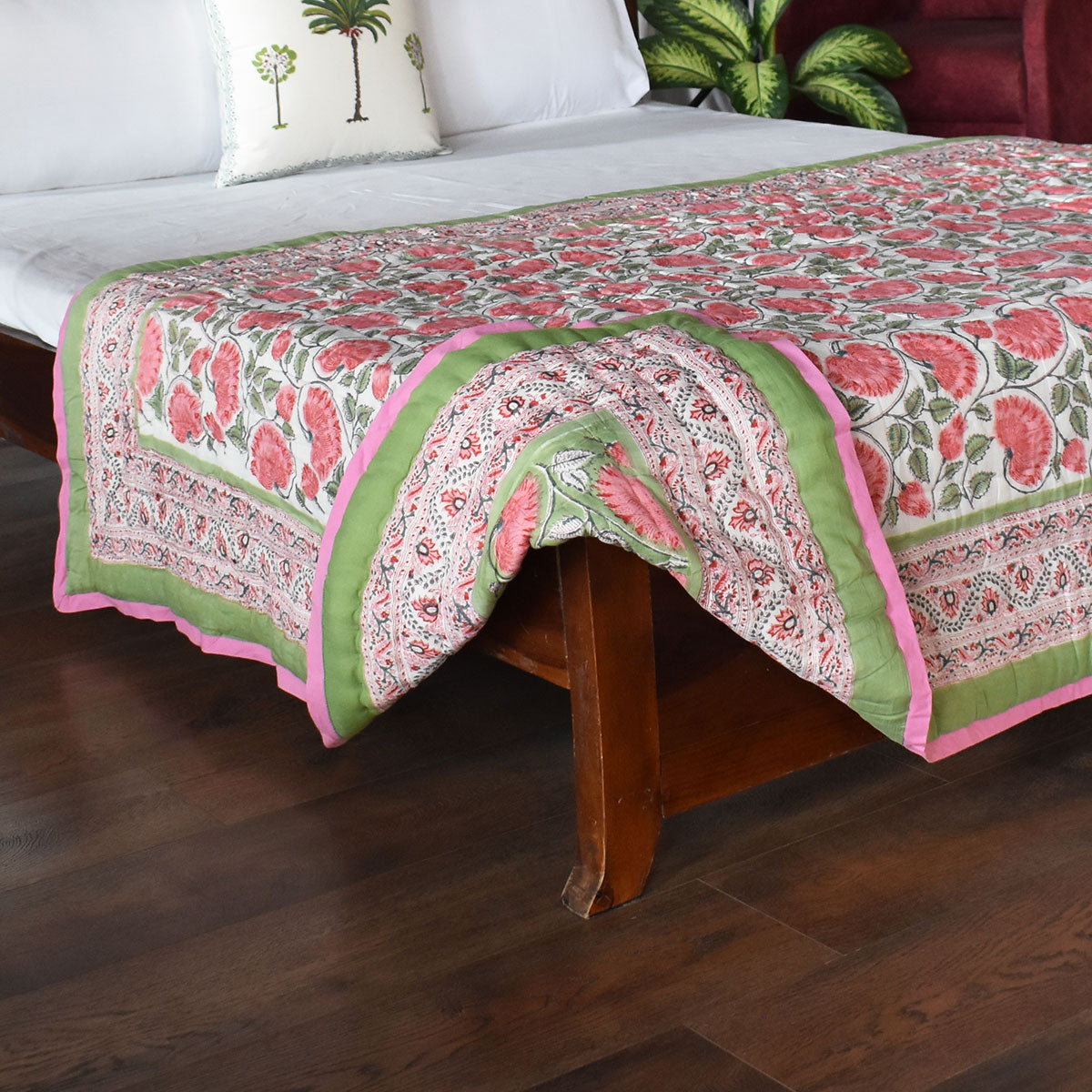 Soft Mulmul Cotton Throw | Kamal Gulabi 101968