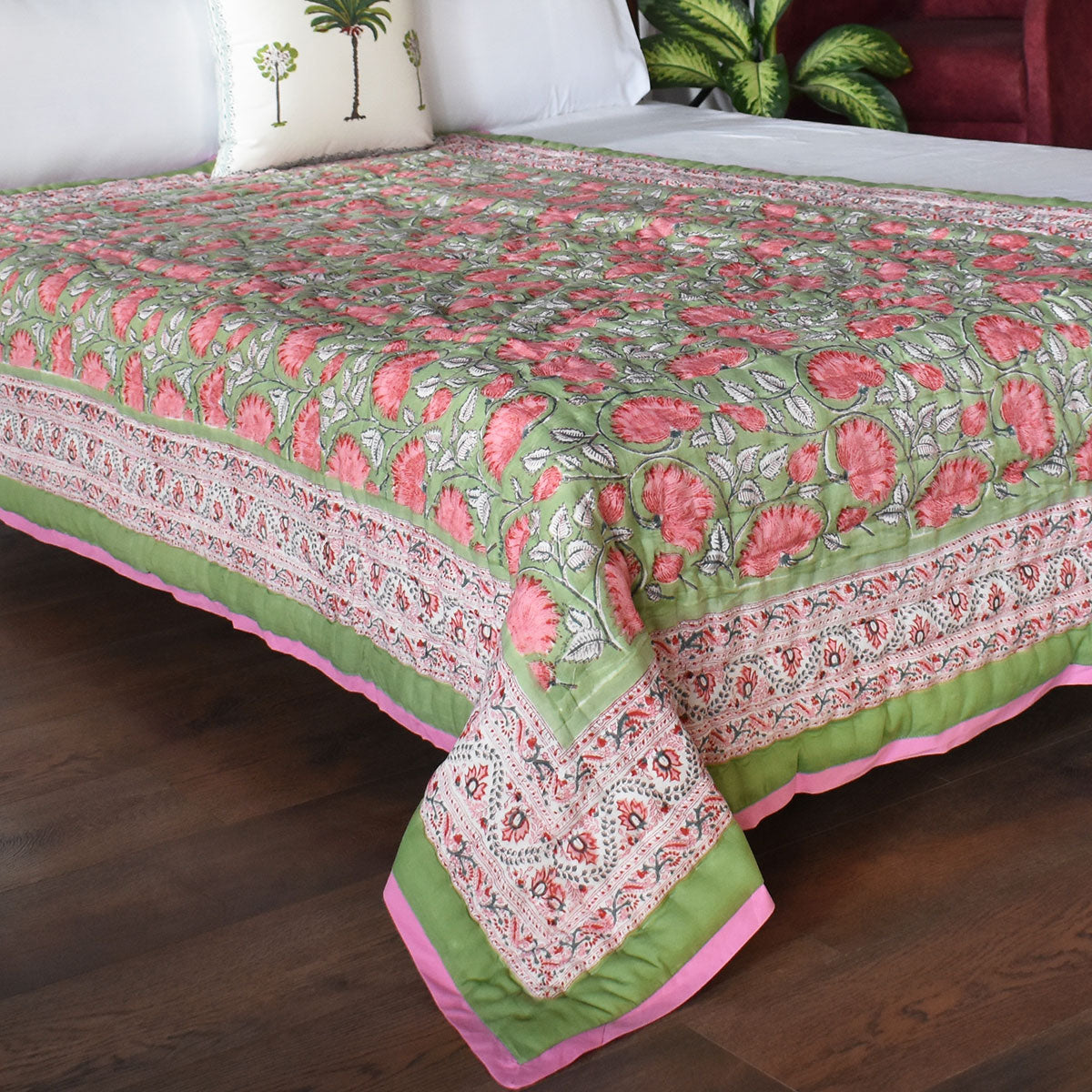 Soft Mulmul Cotton Throw | Kamal Gulabi 101968