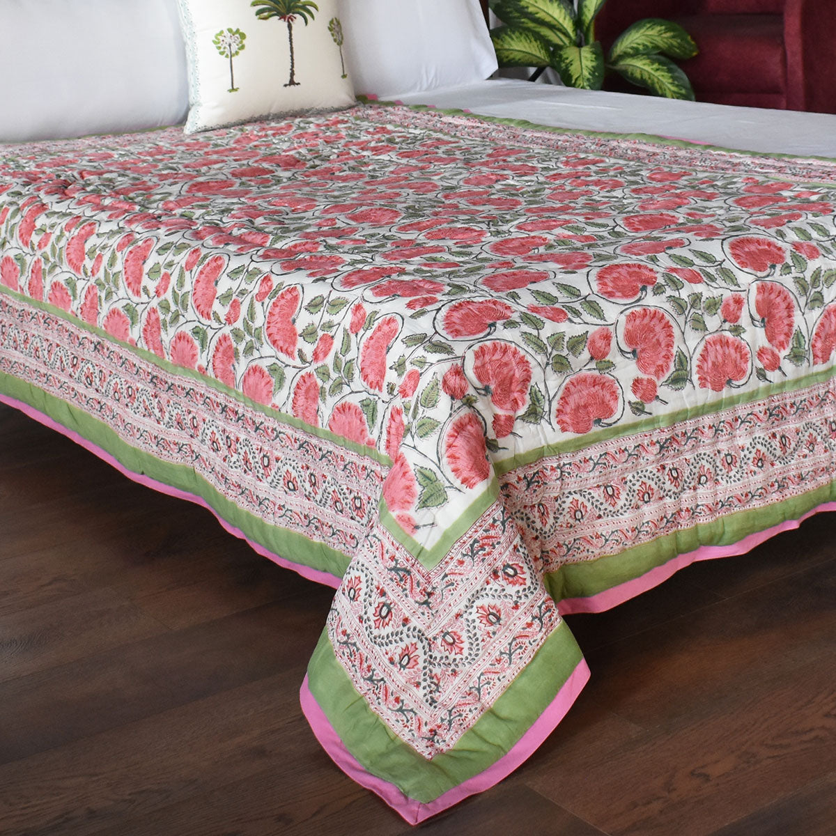 Soft Mulmul Cotton Throw | Kamal Gulabi 101968