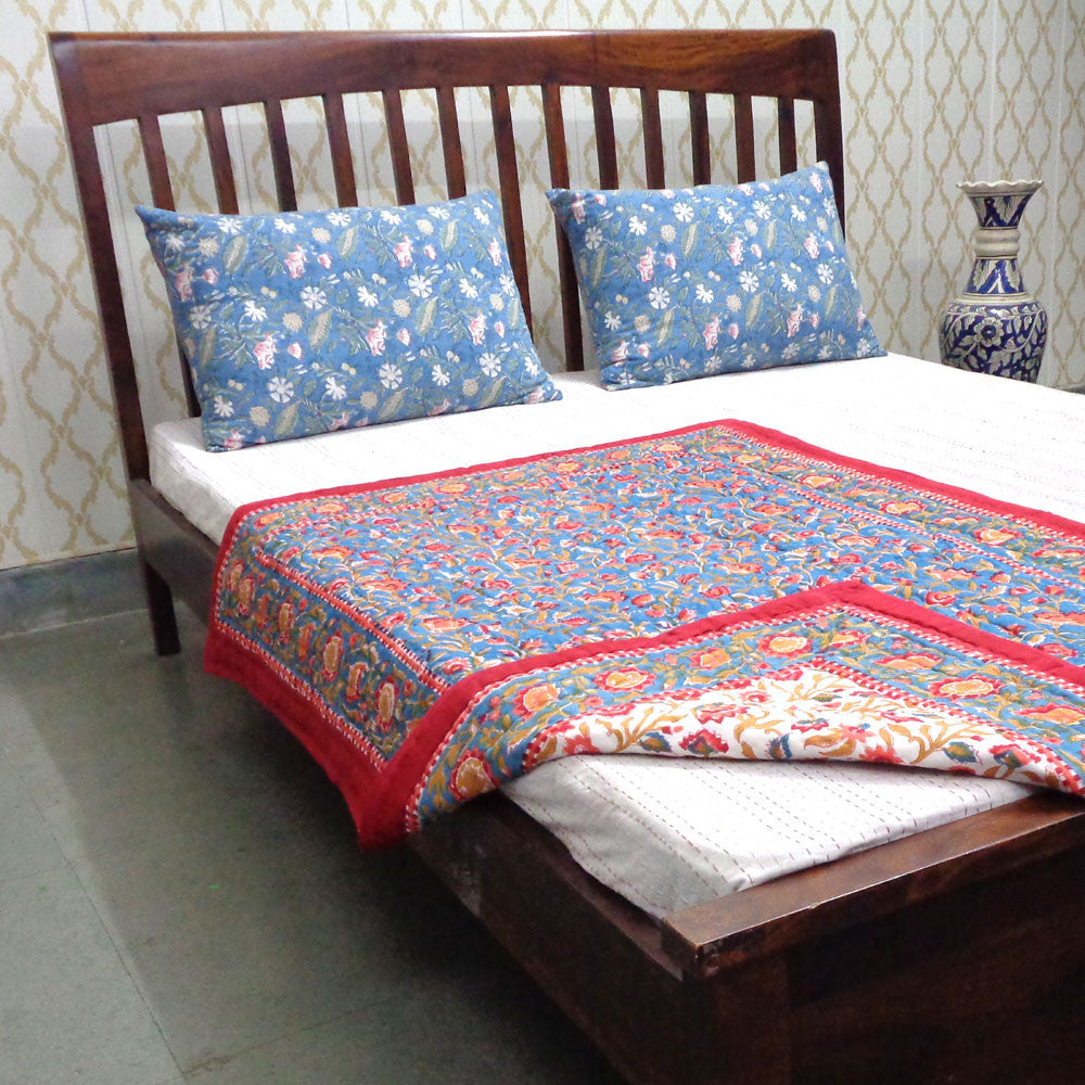 Safe Cotton Quilt For Newborns– 100x140 cm Jaipur Razai | Kashida Gud 302011