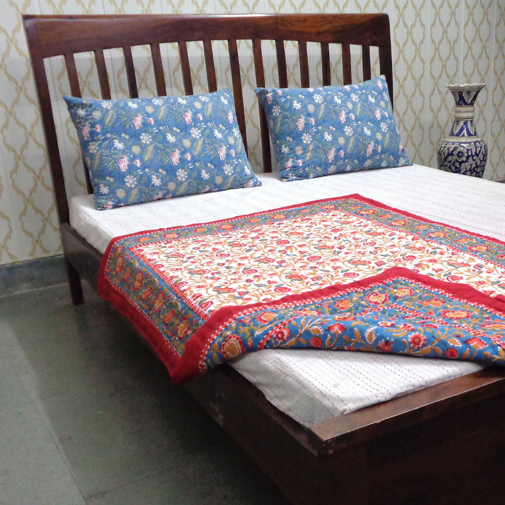 Safe Cotton Quilt For Newborns– 100x140 cm Jaipur Razai | Kashida Gud 302011