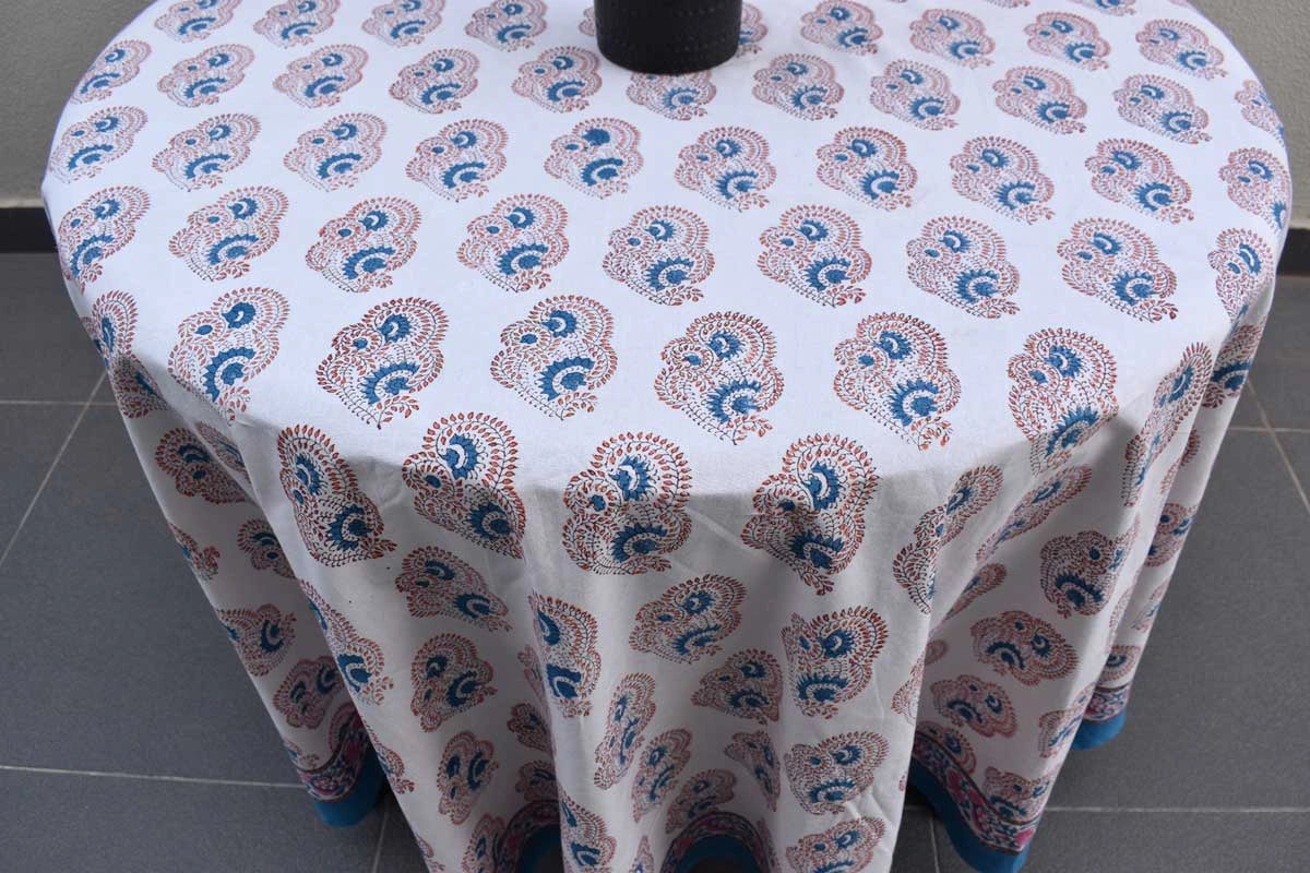 Sunday Lunch Round Tablecloth Kusum Gulabi Boota