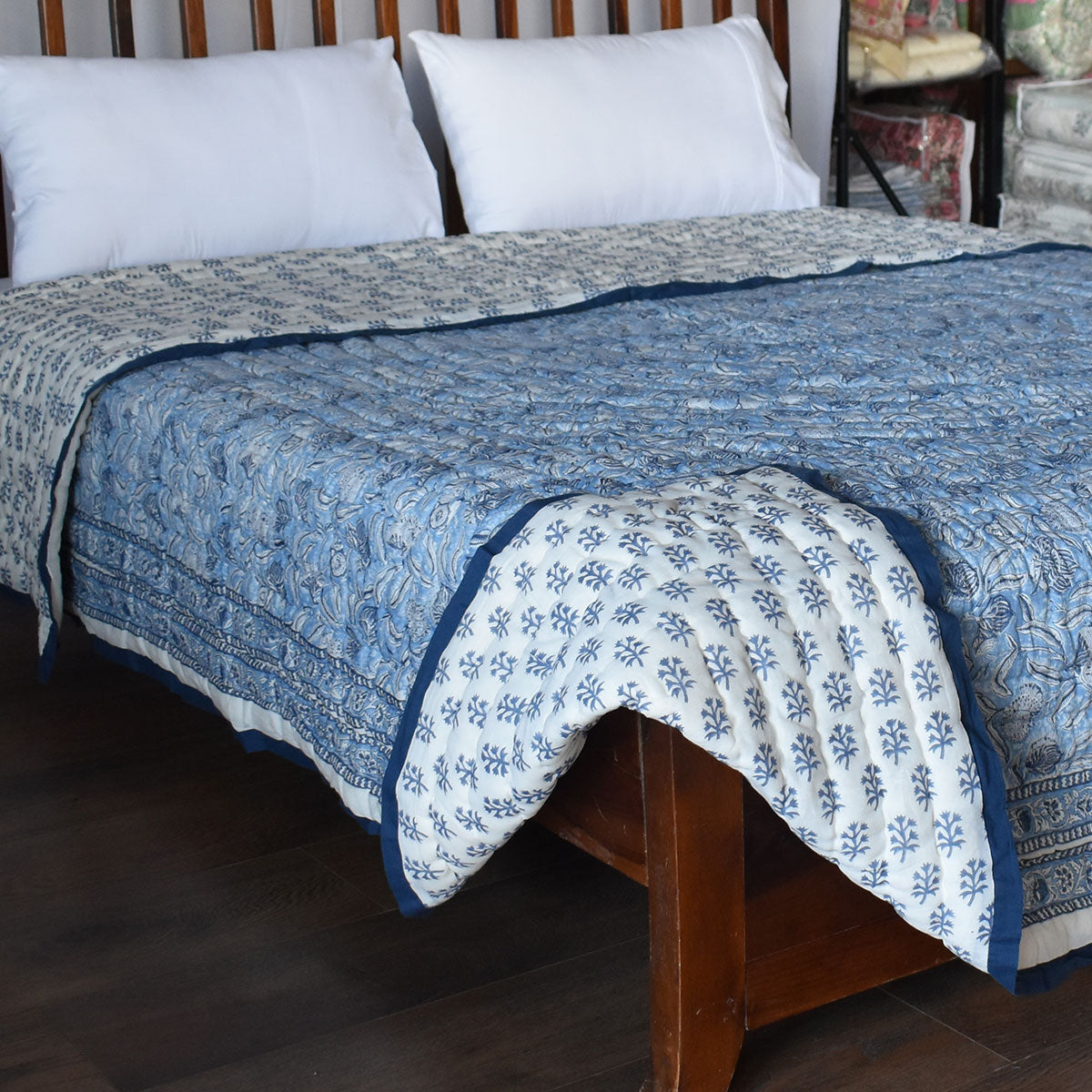 Lightweight Summer Quilt Double |  Meadow Song Blue 202513