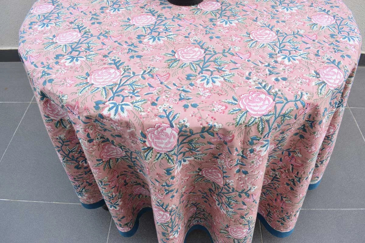 Festive Round Table Cover Gift Misty Rose Gud