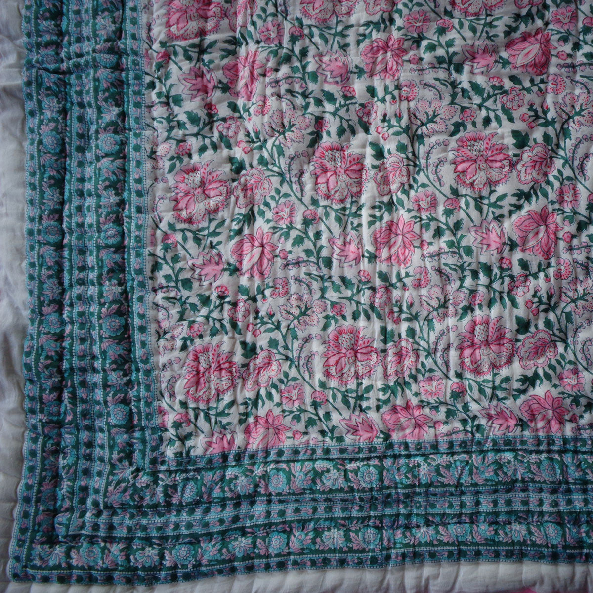 Baby Travel Blanket –Jaipur Razai | Mohini Green Gud 620605