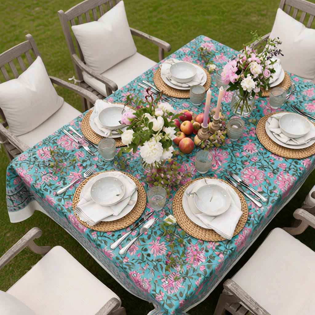 Christmas Tablecloth 180x270 cms | Mohini Green Gud 620605