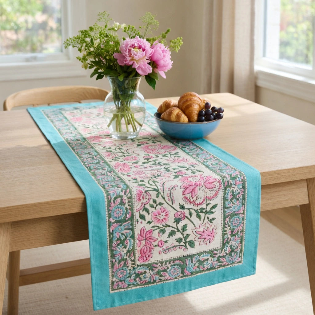 Artisan Crafted Runner For Special Occasions | Mohini Green Open 620606