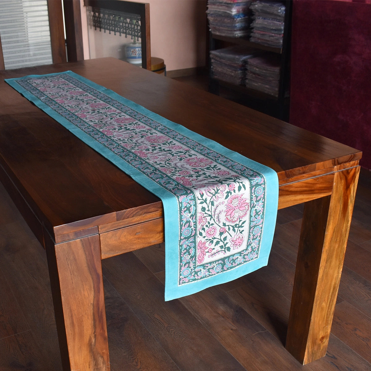 Artisan Crafted Runner For Special Occasions | Mohini Green Open 620606