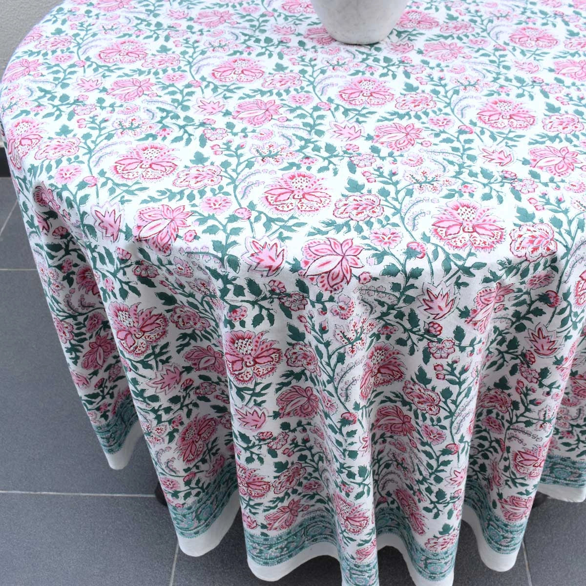 Wedding Reception Tablecloth Mohini Green Open