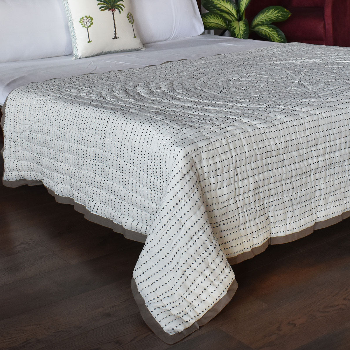 Eco-Friendly Natural Dyed Single Bedding | Nordic Blue Greystone Stripe 202527