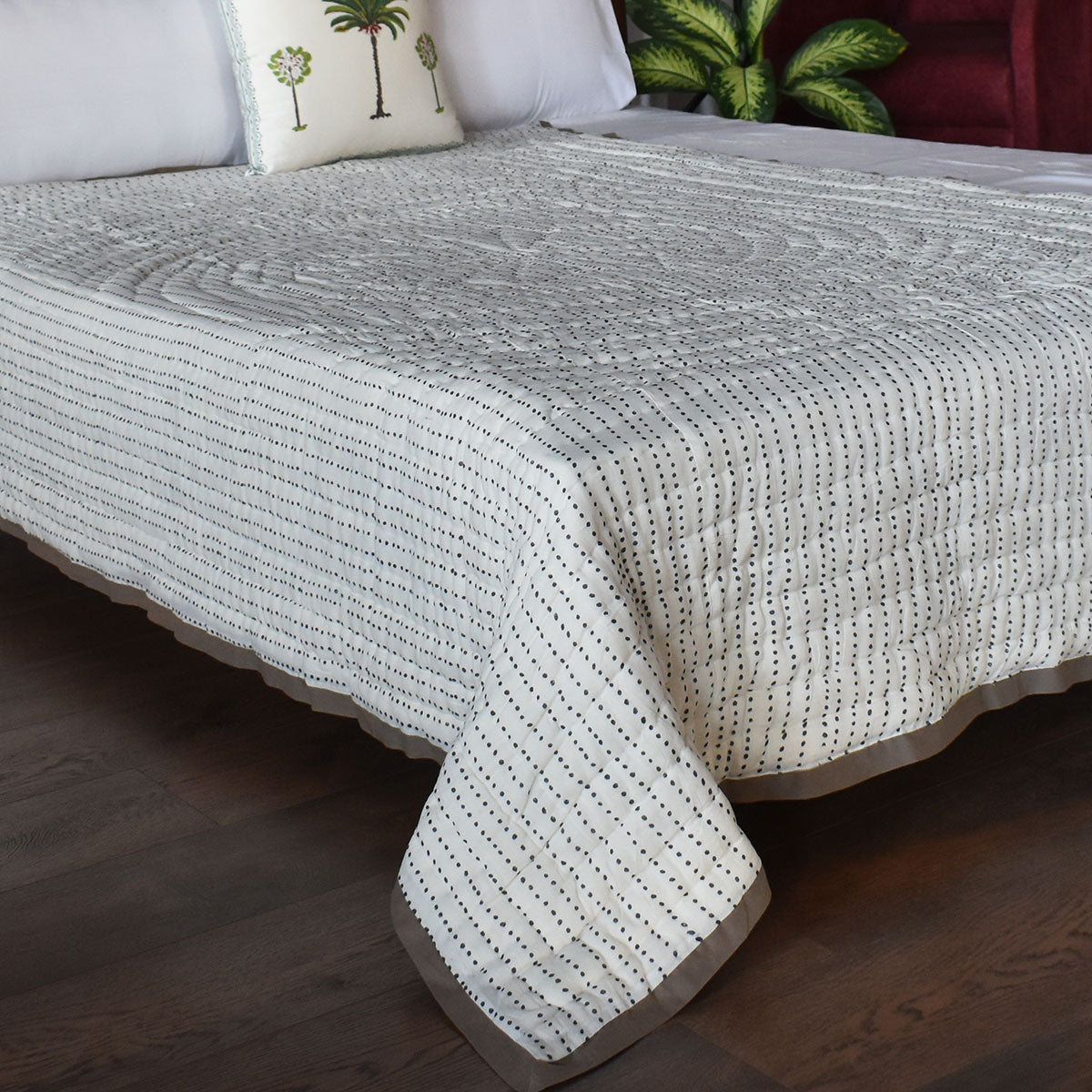 Eco-Friendly Natural Dyed Single Bedding | Nordic Blue Greystone Stripe 202527
