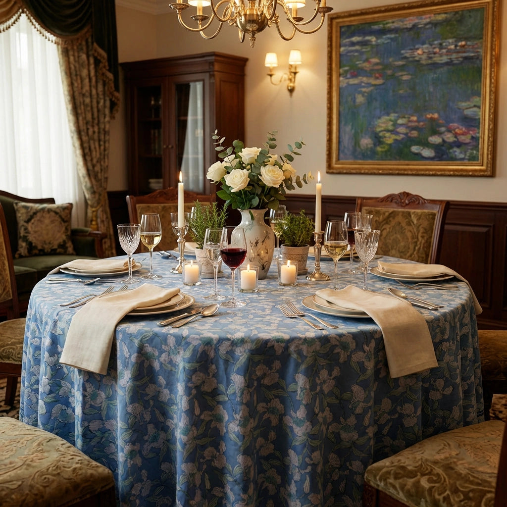 Holiday Round Table Decor | Orchid Aqua 203890