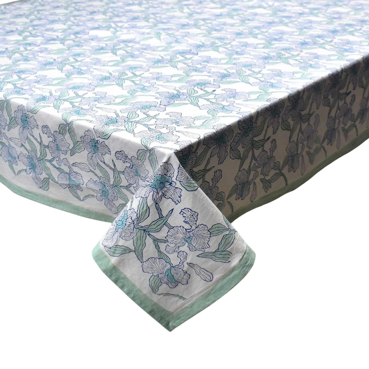 Long Dining Tablecloth | Orchid Aqua Open 203894