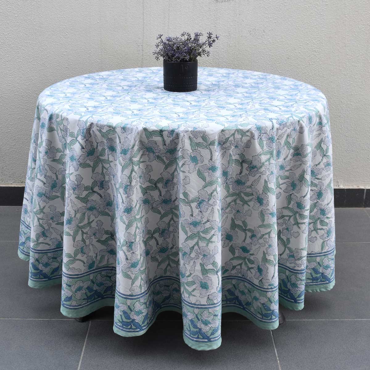 Holiday Table Decor Orchid Aqua Open