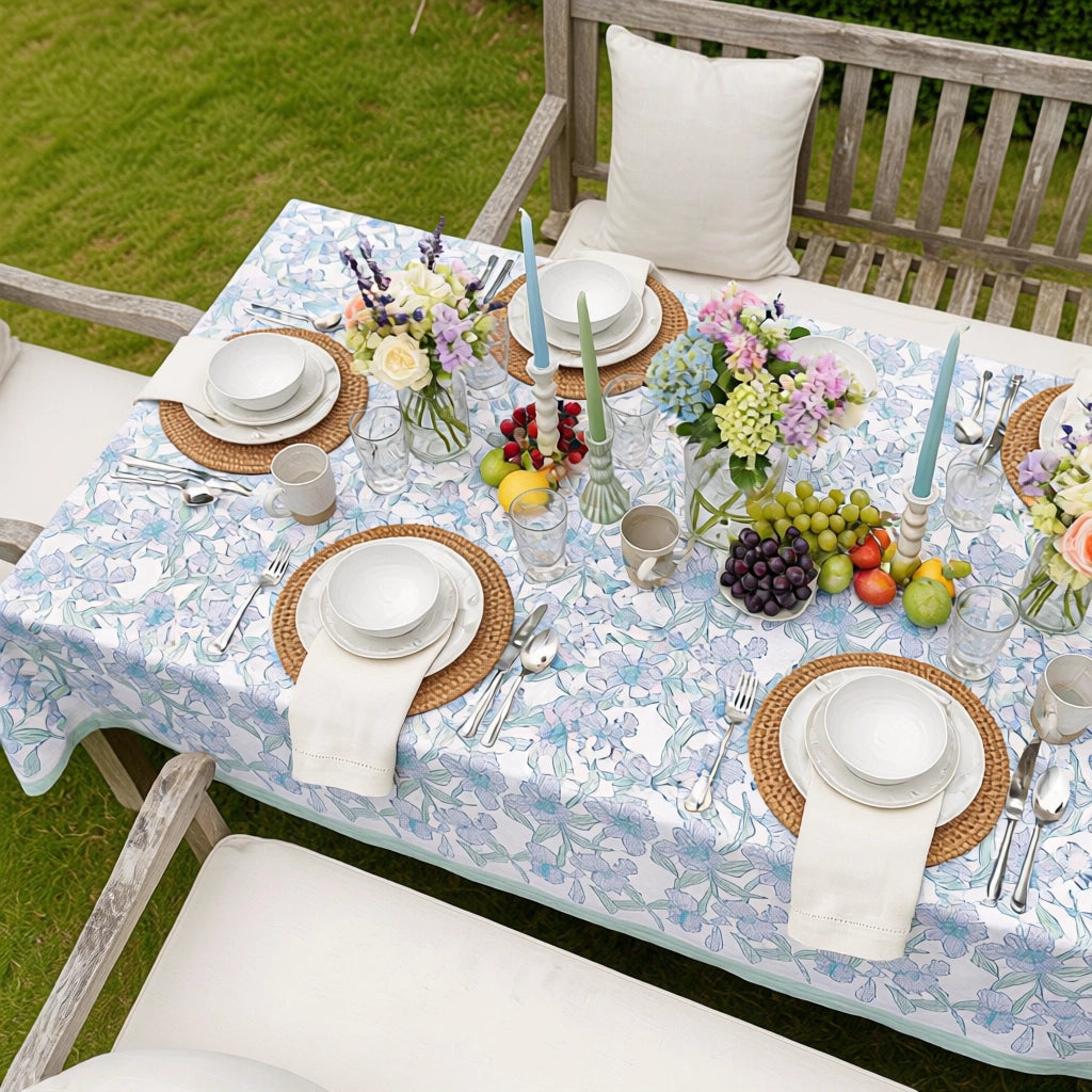 Banquet Table Cover | Orchid Aqua Open 203894