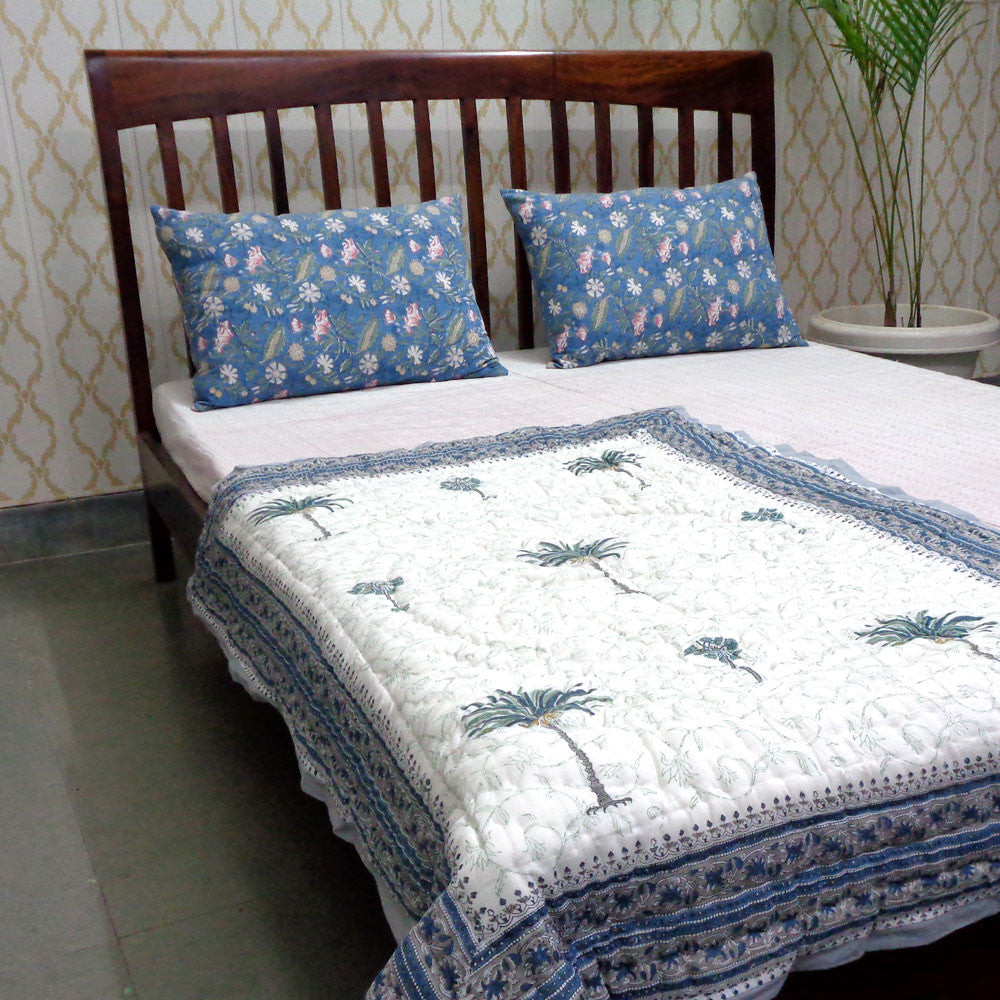 Cozy Blanket For Babies | Palm Tree Blue 203492