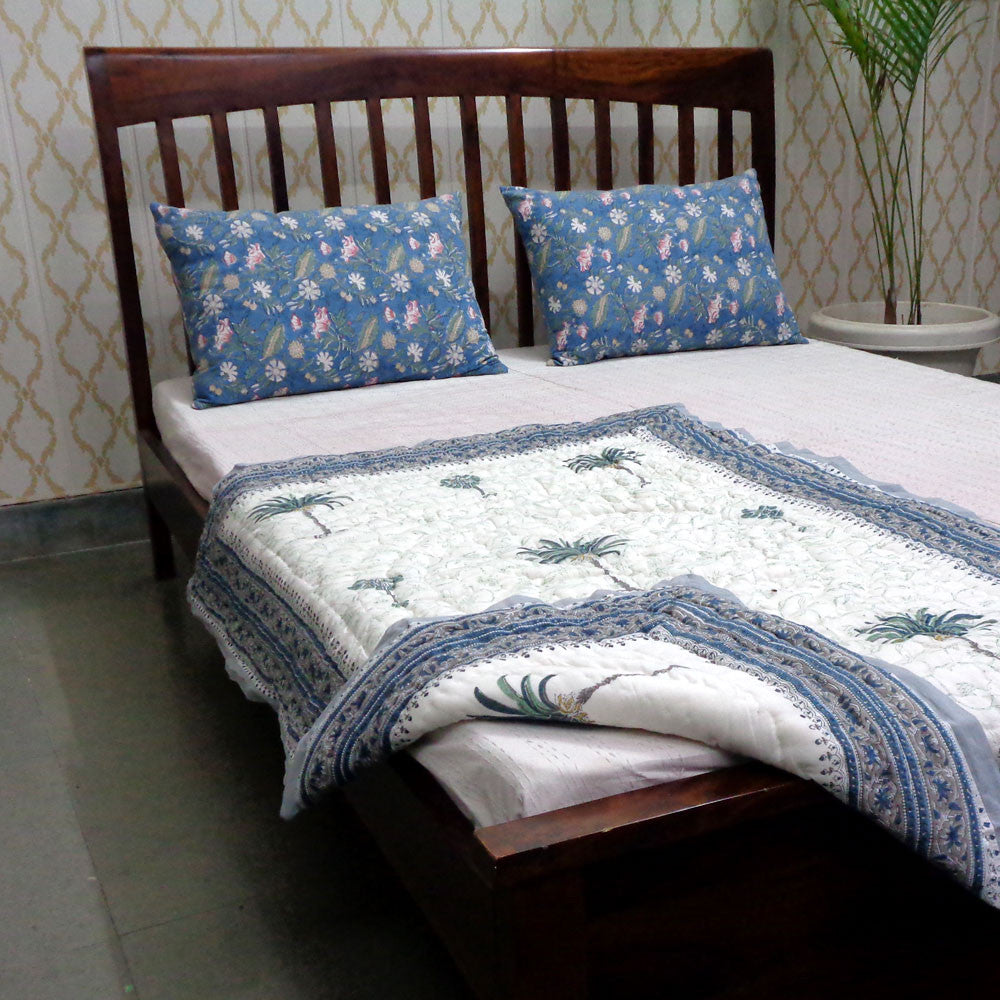 Cozy Blanket For Babies | Palm Tree Blue 203492