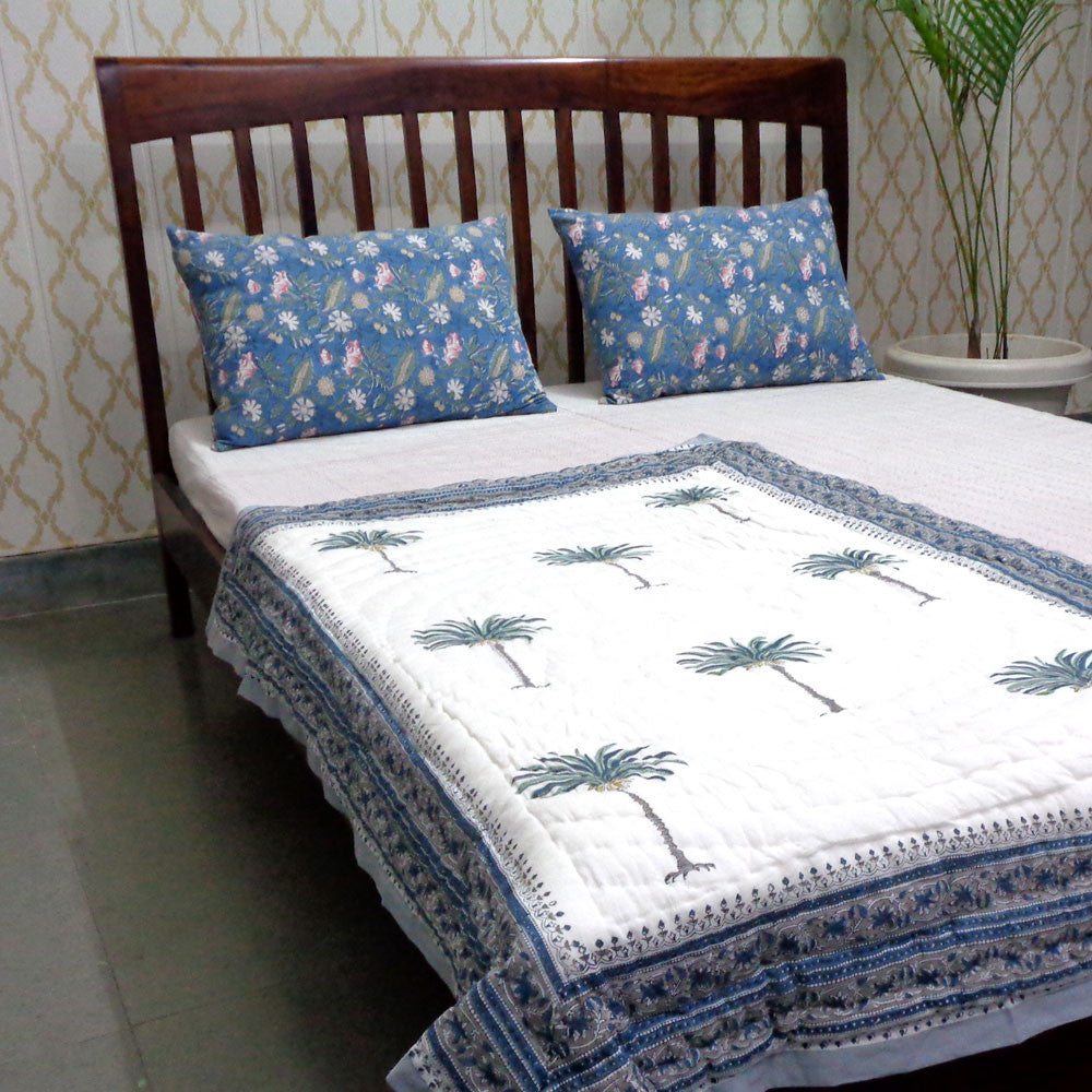 Cozy Blanket For Babies | Palm Tree Blue 203492