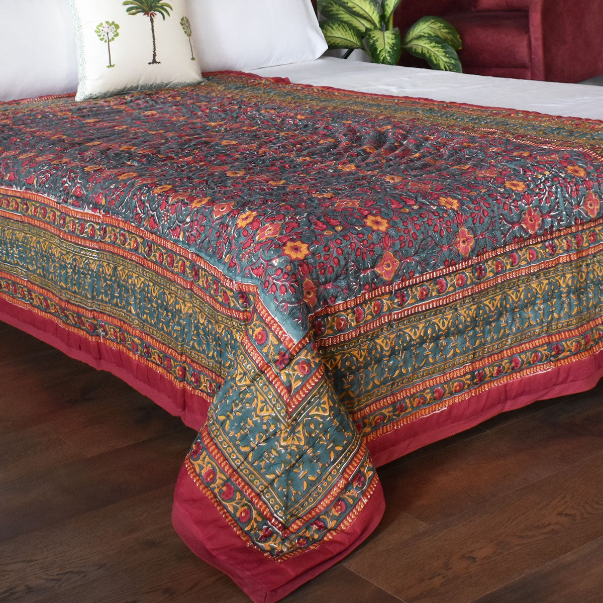 Reversible Quilt Bedding | Phulwari 208573