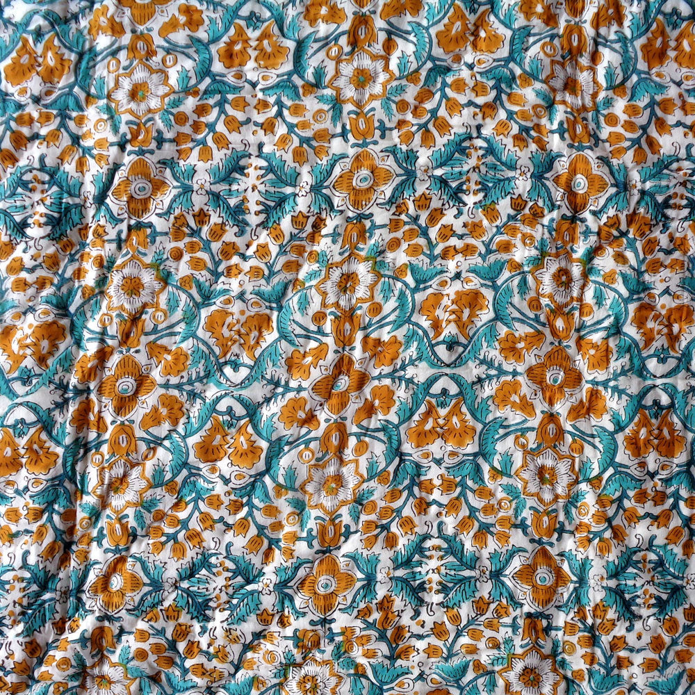 40 X 55 Inch Baby Quilt Jaipur Razai | Phulwari Blue Tint 700651