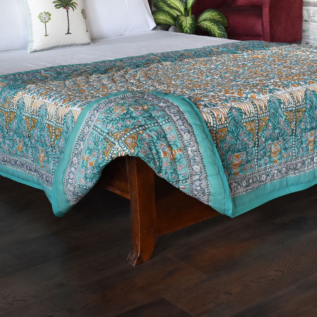 Lightweight Summer Quilt Single |Phulwari Blue Tint 701407