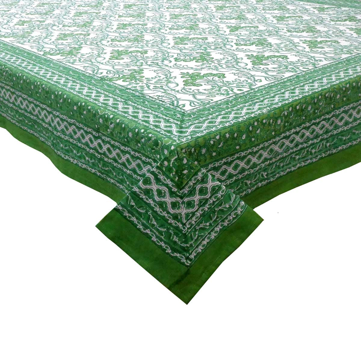 12 Seater Tablecloth ‚ 180x340 cms | Raat Ki Rani Green 207006