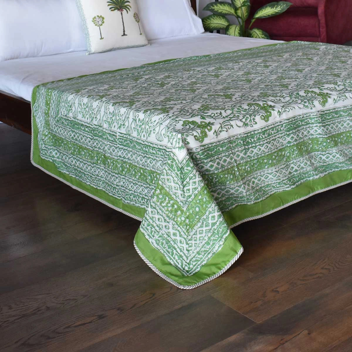 Malmal Cotton Dohar | Raat Ki Rani Green 207006