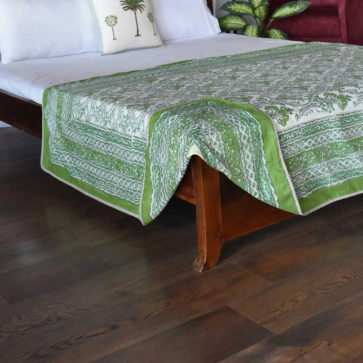 Malmal Cotton Dohar | Raat Ki Rani Green 207006