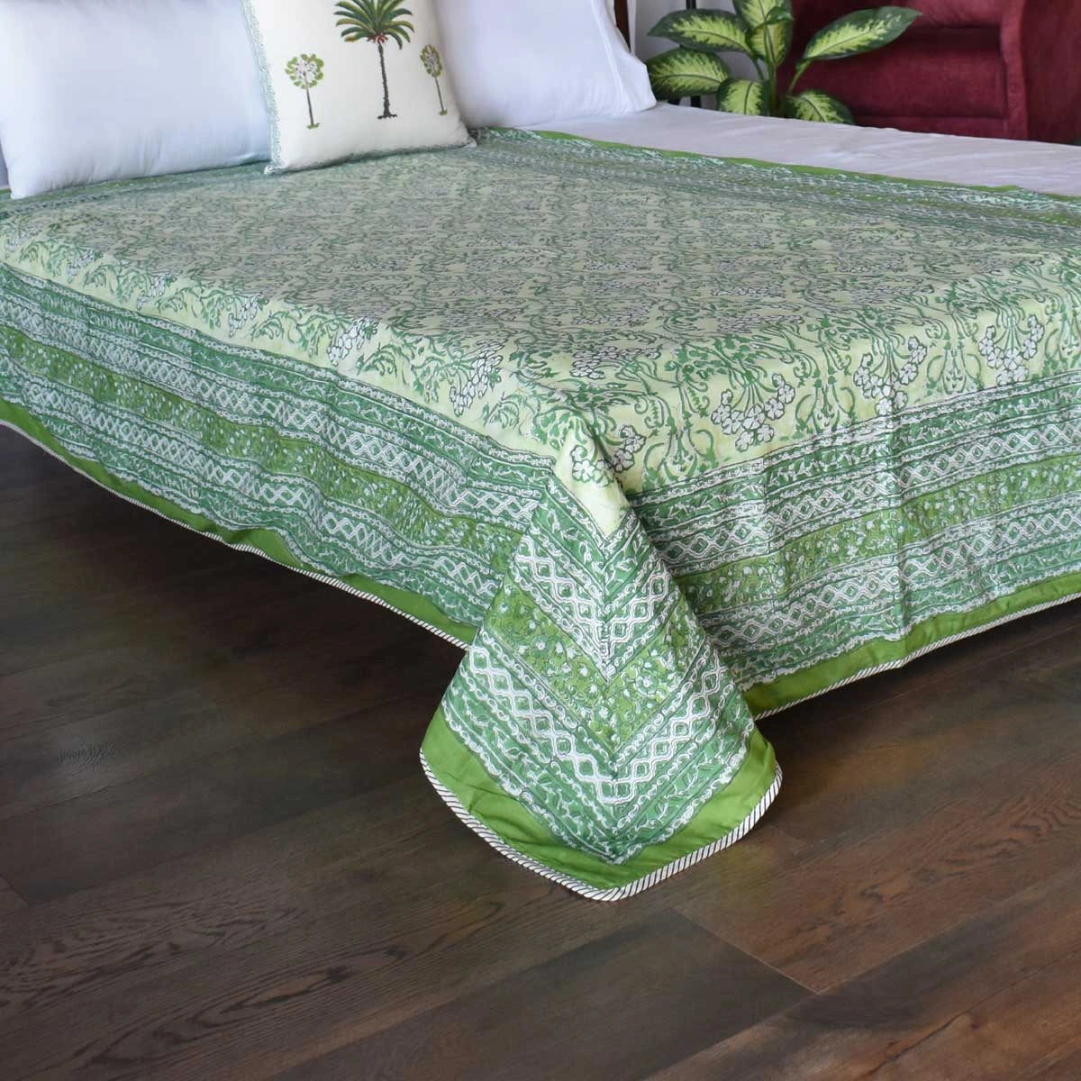 Malmal Cotton Dohar | Raat Ki Rani Green 207006