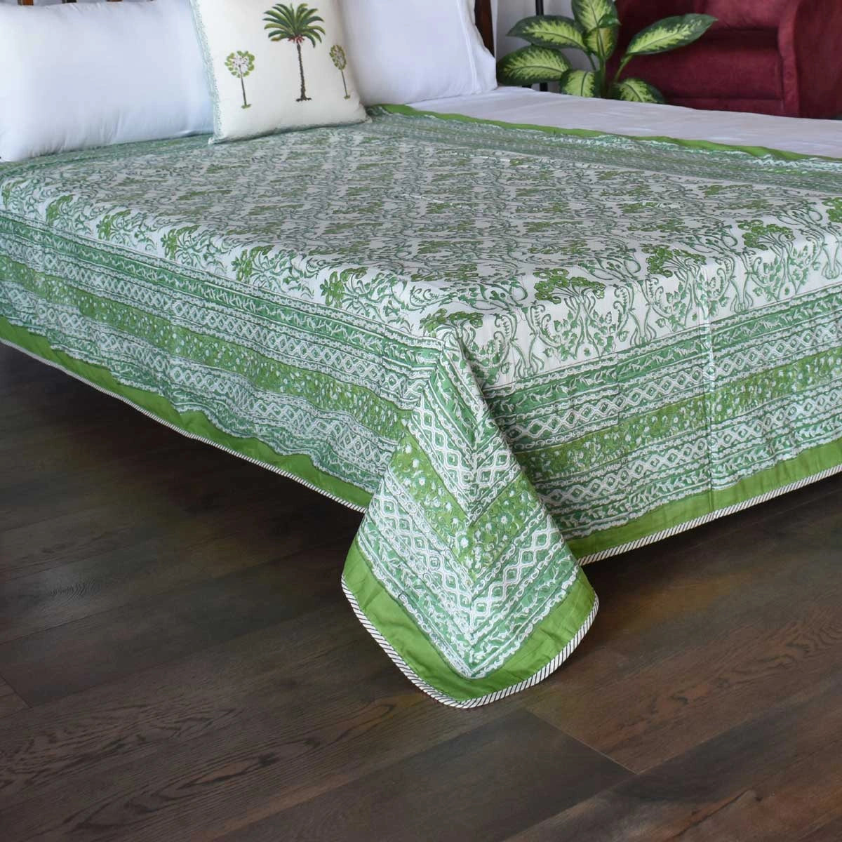 Malmal Cotton Dohar | Raat Ki Rani Green 207006