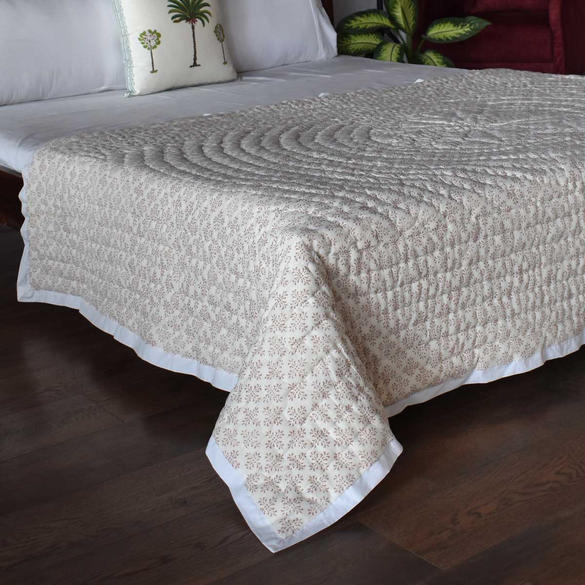 Single Size Hand Block Printed Cotton Quilt | Rang Mahal 260311