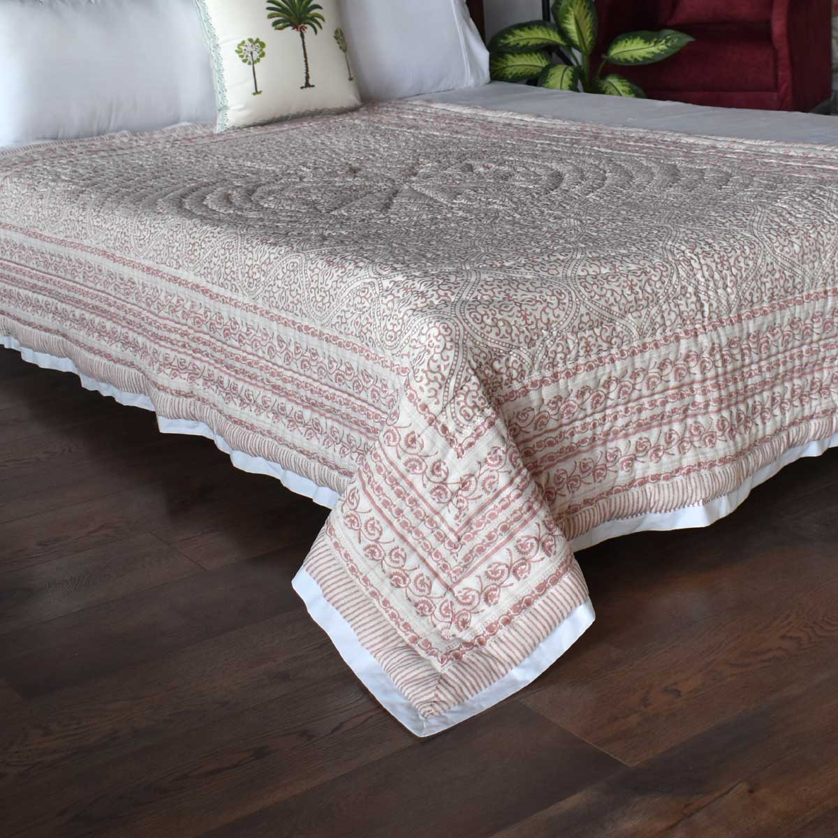Single Size Hand Block Printed Cotton Quilt | Rang Mahal 260311
