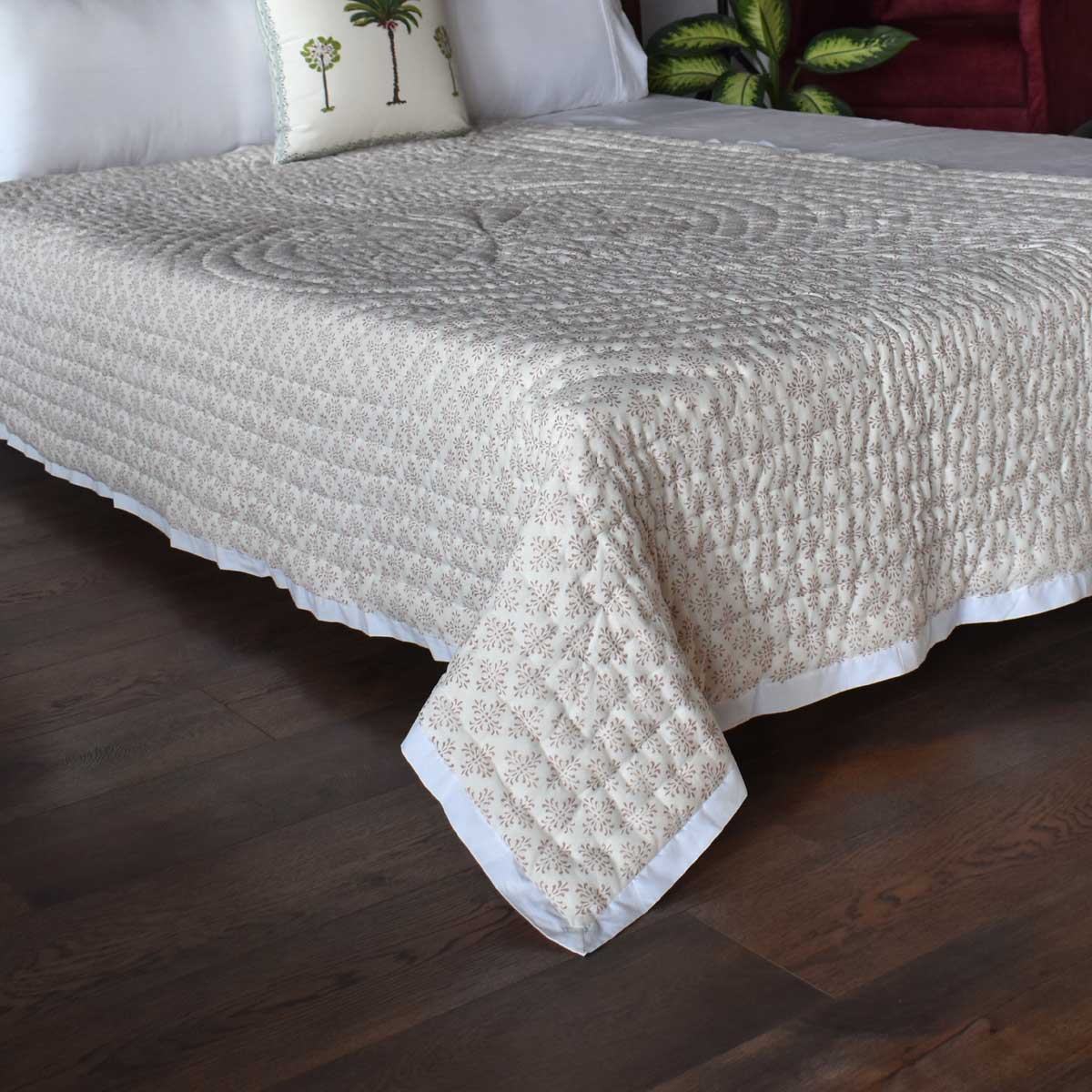 Single Size Hand Block Printed Cotton Quilt | Rang Mahal 260311