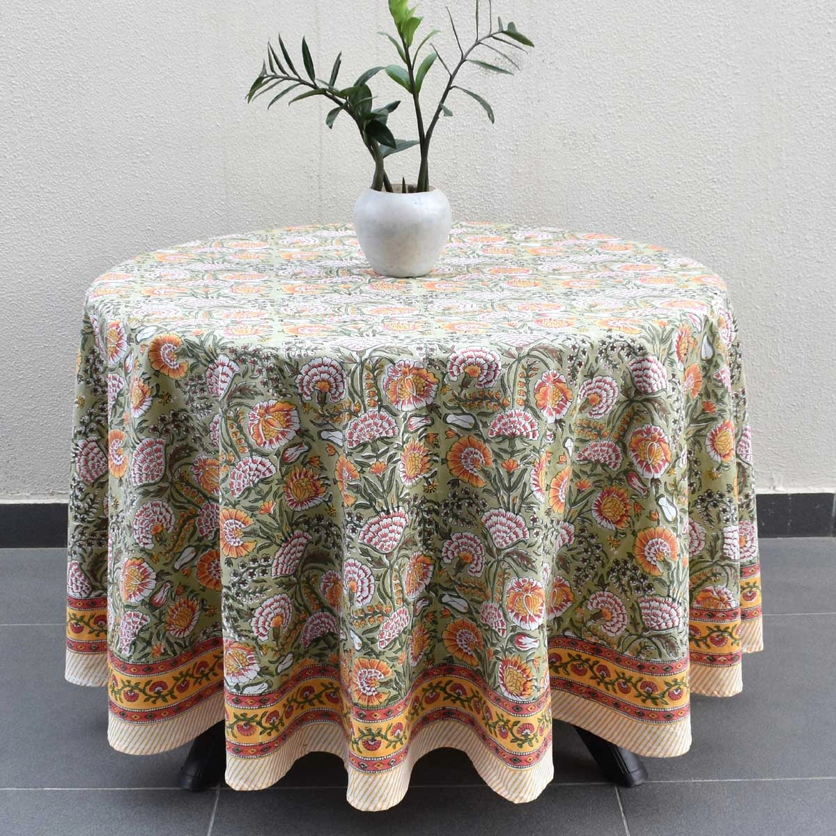 Anniversary Celebration Tablecloth Reshma Sea Green Gud