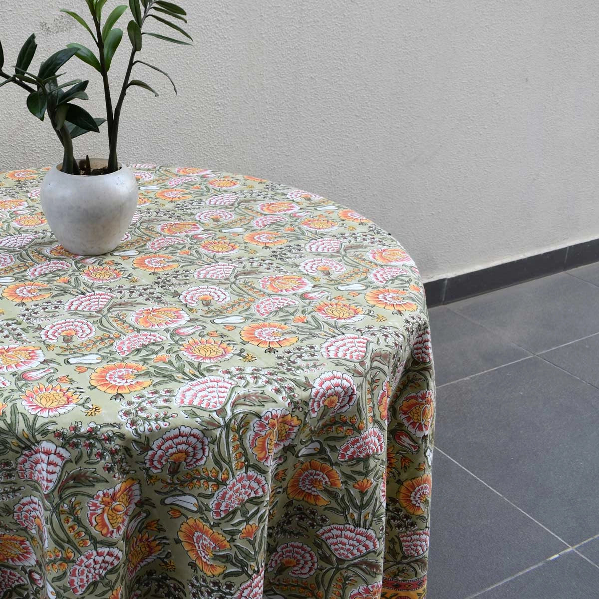 Anniversary Celebration Tablecloth Reshma Sea Green Gud