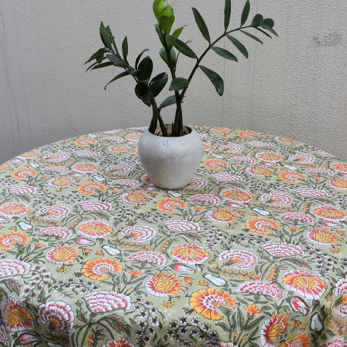 60 Inch Round Tablecloth Reshma Sea Green Gud