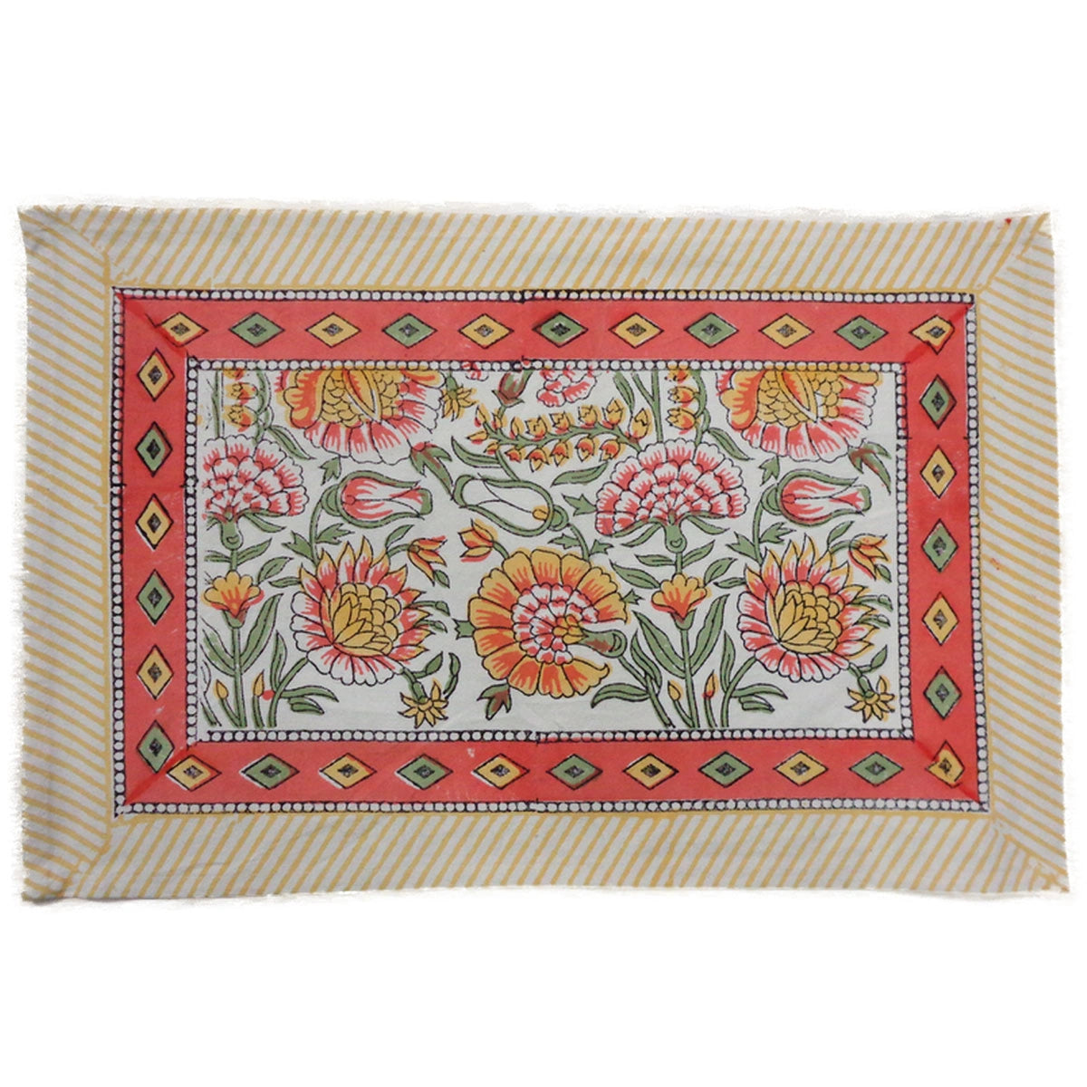 Floral Print Table Mats (Set of 2 Table mats) | Reshma Sea Green Open 203253