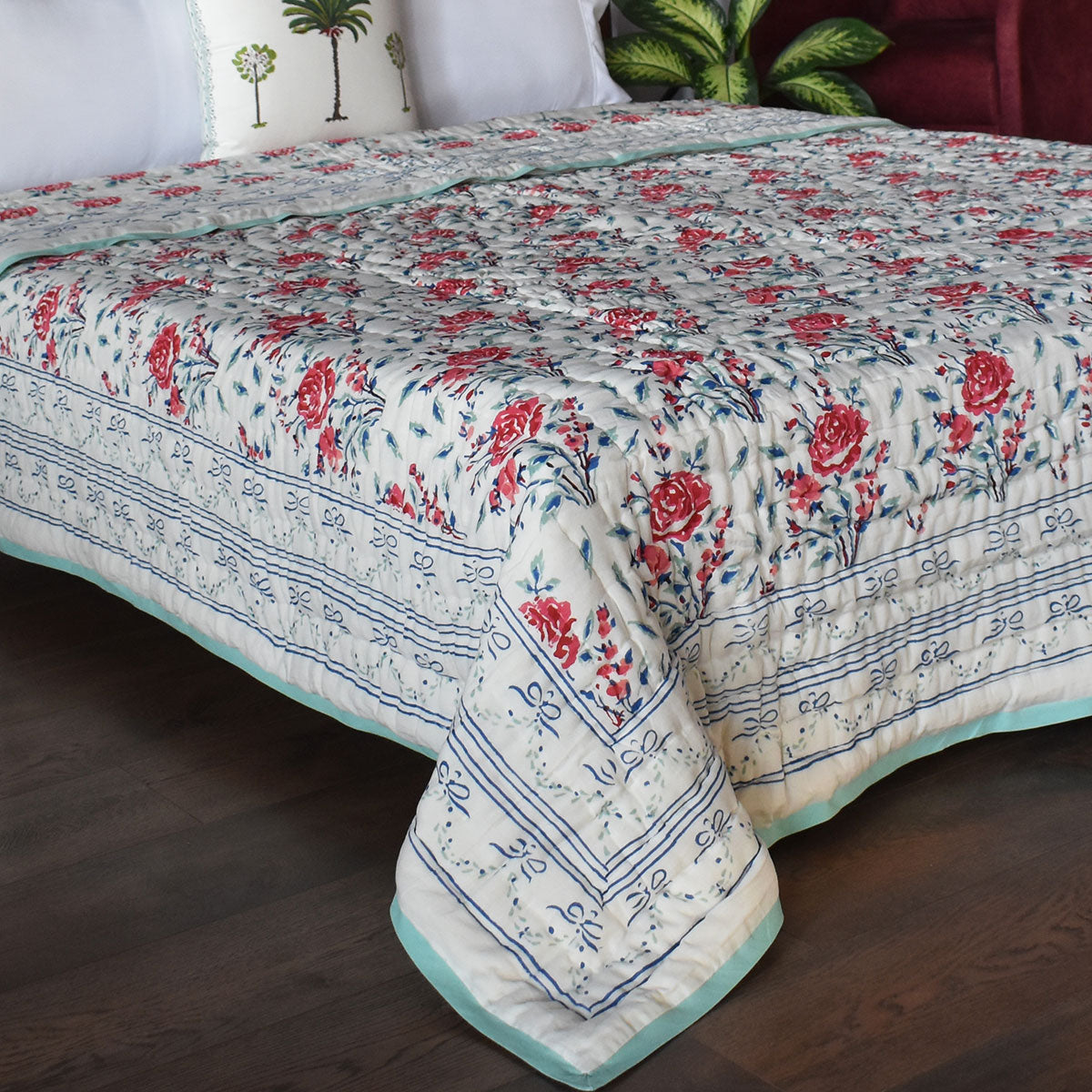 Eco-Friendly Natural Dyed Double Bedding | Roseline Pink 100587
