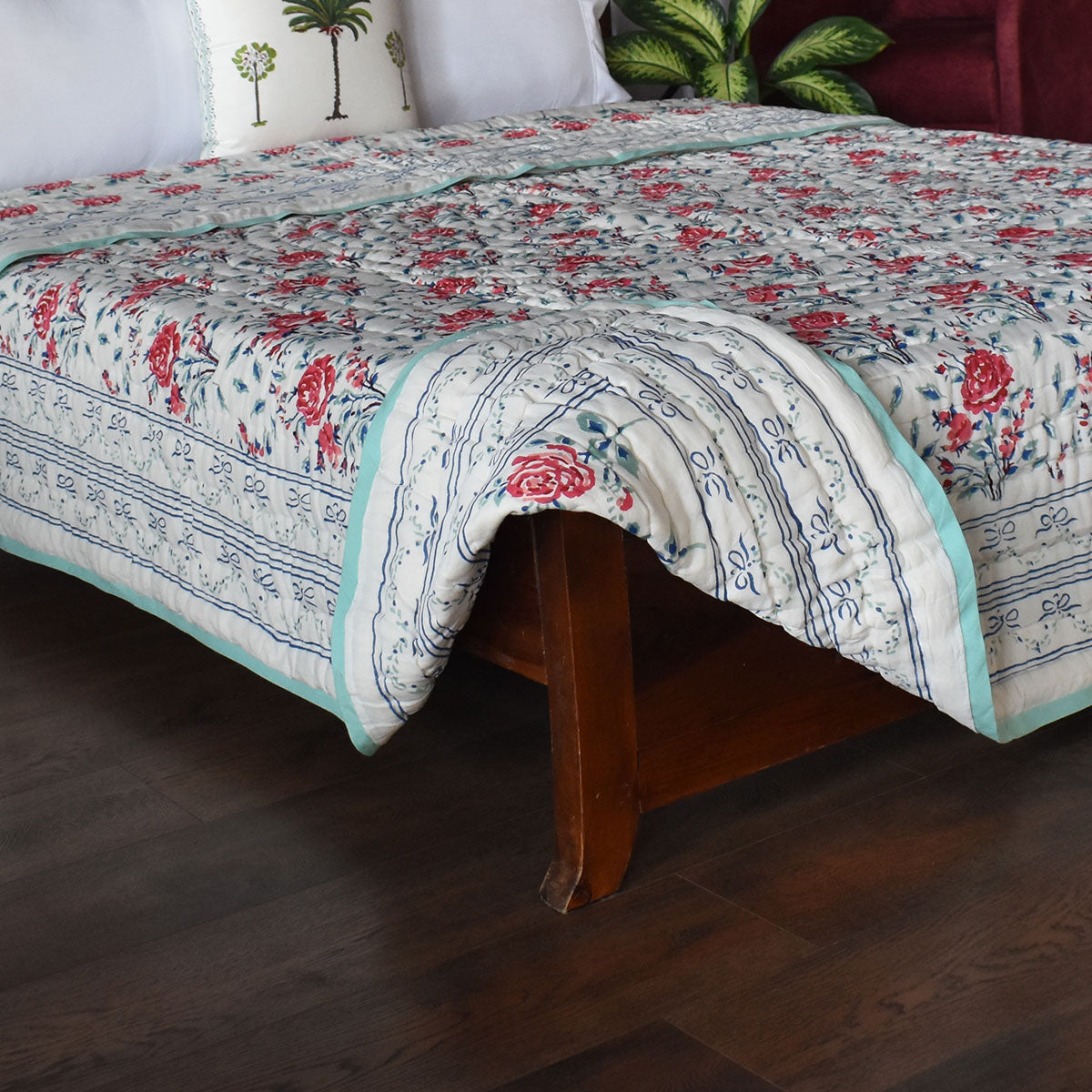 Eco-Friendly Natural Dyed Double Bedding | Roseline Pink 100587