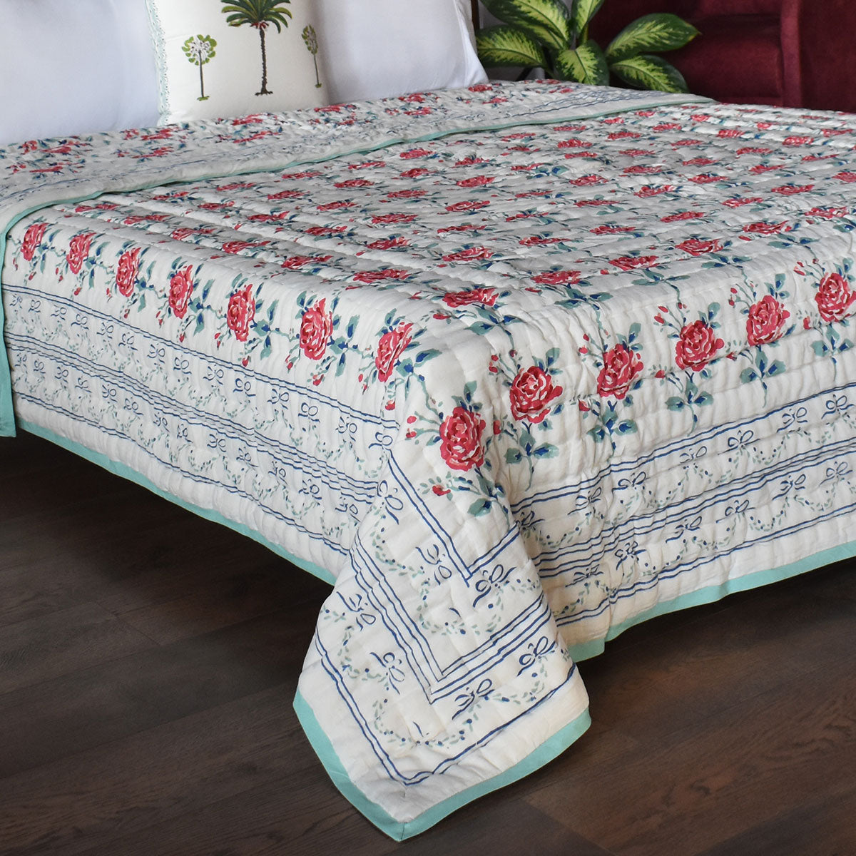 Eco-Friendly Natural Dyed Double Bedding | Roseline Pink 100587