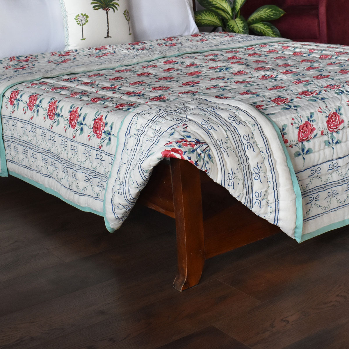 Eco-Friendly Natural Dyed Double Bedding | Roseline Pink 100587