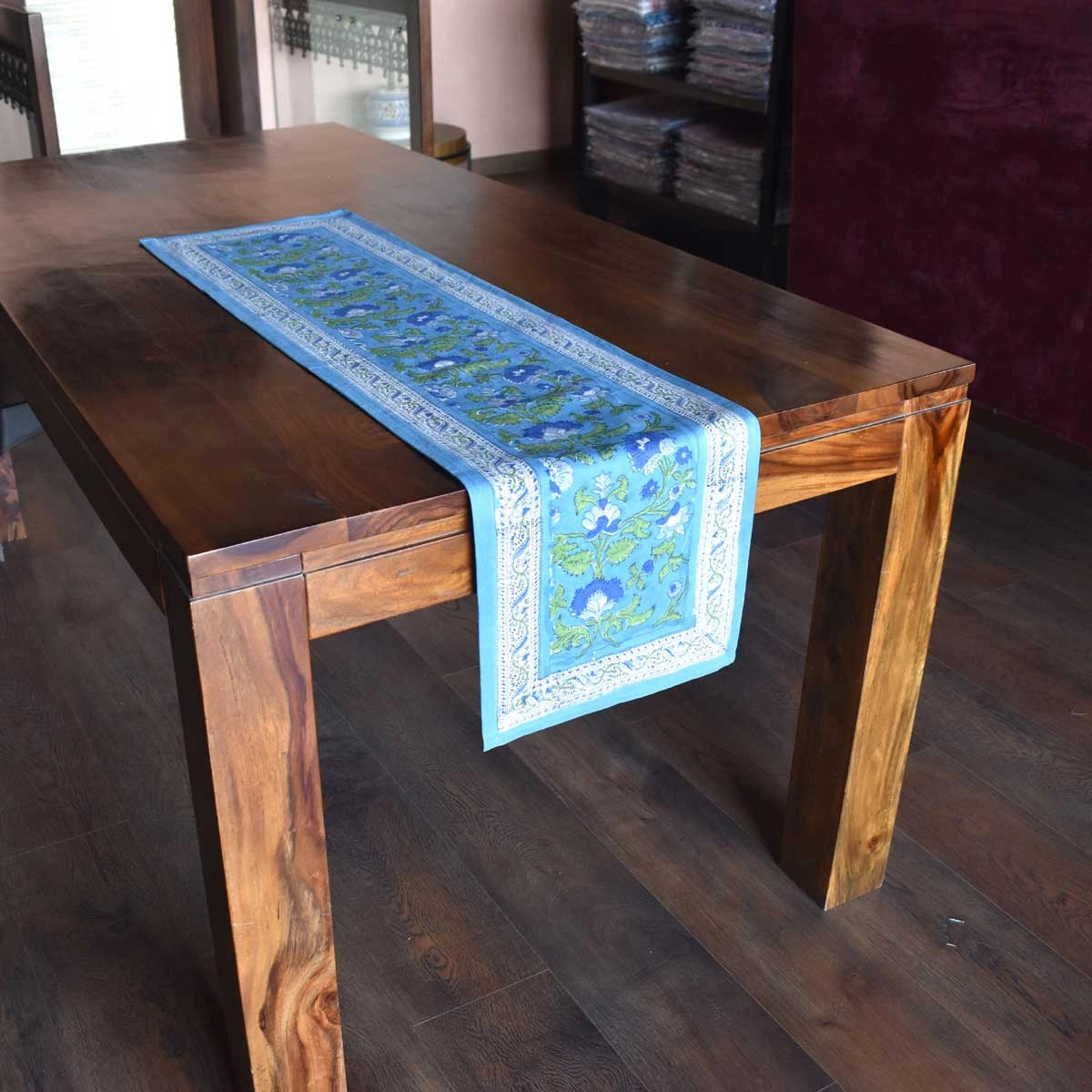 Heritage Indian Table Decor Rukhsana Blue Gud