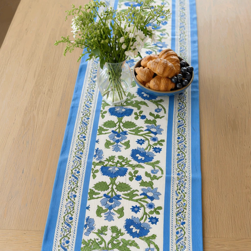Console Table Runner | Rukhsana Blue Open 103619