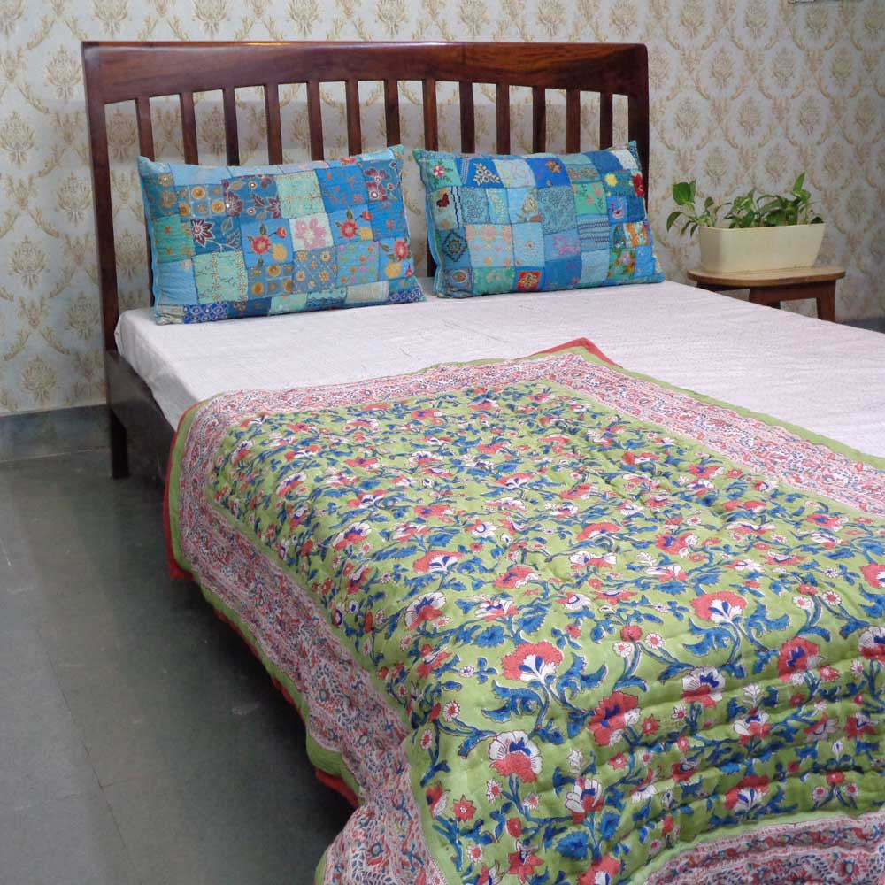 Handmade In Jaipur India Baby Quilt | Rukhsana Jade Gud 204222
